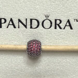 Retired Pandora Red Pave Lights Charm #791051CZR